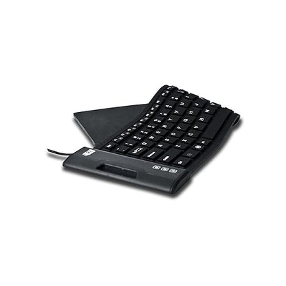 Adesso SlimTouch 222 Antimicrobial Waterproof Flexible Keyboard for Windows 8/7/Vista/XP/2000 (AKB-222UB), Black, Compact Size