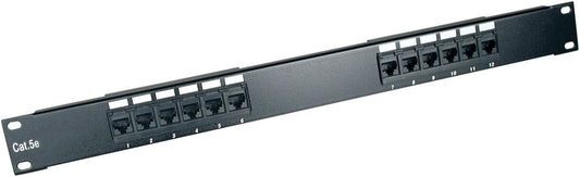 Tripp Lite 12-Port Cat6 Cat5 Patch Panel 568B 110 Patch Panel Rackmount RJ45 1URM TAA Model N252-012