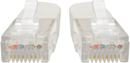 Tripp Lite Cat6 Cat5e Gigabit Molded Patch Cable RJ45 M/M White 550Mhz 100ft 100' (N200-100-WH) 100 ft. White
