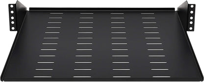 Tripp Lite 2U Center-Mounted Server Rack Enclosure Shelf, Vented Airflow Design, Mount Hardware Included, 21.5 inch Depth, 100 lbs / 45 kg Capacity, 5-Year Warranty (SRSHELF2PCENTER) 21.5" 2U Center-Mounted