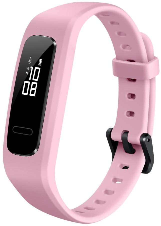 HUAWEI Band 3e Smart Fitness Activity Tracker, Dual Wrist &amp; Footwear Mode, 5ATM Water Resistance for Swim, Professional Running Guidance, Pink, One Size