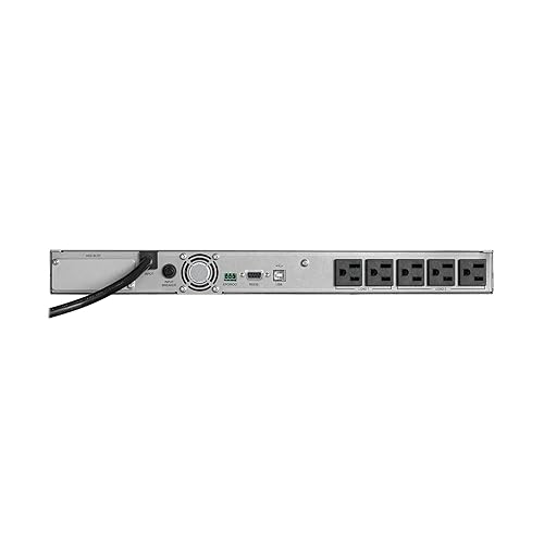 Tripp Lite Smart 1440VA UPS, 120V 1100W, 5 NEMA 5-15R Outlets, Pure Sine Wave, Network Card Slot, LCD Status Screen, USB, DB9, 1U Rack Mount, 3-Year Warranty & $250,000 Insurance (SMART1500RT1U)