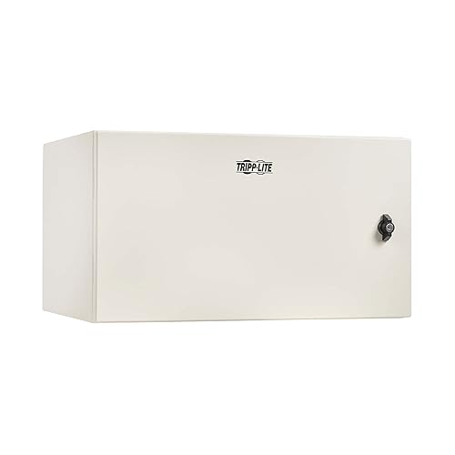 Tripp Lite SmartRack Industrial 6U Wallmount Rack Enclosure with Lock & Keys, 16.5 inch Depth, NEMA 4 Protection Rating, Heavy-Duty Metal, Mounting Hardware Included, 5-Year Warranty (SRN4G6U)