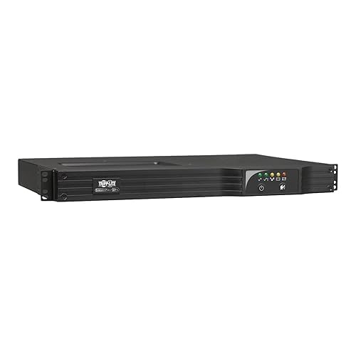 Tripp Lite SMART750RM1UN 750VA Smart UPS Back Up, Sine Wave, AVR, 120V 600W Line-Interactive, SNMP Card, 1U Rackmount, USB, DB9 Serial, Black 750 VA w/ WEBCARDLX