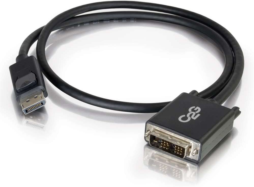 C2g/ cables to go C2G Display Port Cable, Display Port to DVI, Male to Male, Black, 3 Feet (0.91 Meters), Cables to Go 54328 3 Feet DisplayPort To DVI