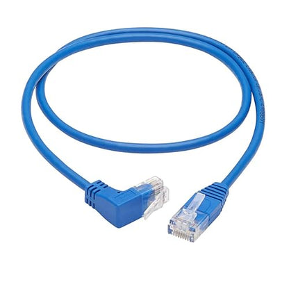 Tripp Lite Up Angle Cat6 Ethernet Cable, Gigabit Molded Slim UTP Network Patch Cable, Blue, 3 ft. (N204-S03-BL-UP) Up Angle 3-ft.