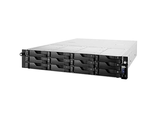 Asustor - AS6512RD - ASUSTOR Lockerstor AS6512RD SAN/NAS Storage System - Intel Atom C3538 Quad-core (4 Core) 2.10 GHz - 12 x HDD Supported - 216 TB Supported HDD Capacity - 0 x HDD Installed - 12 x