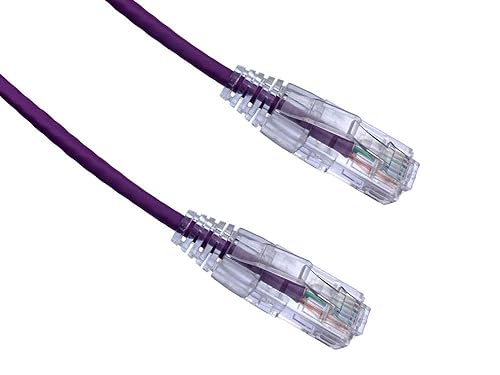 Axiom 2FT CAT6A BENDNFLEX Ultra-Thin SNAGLESS Patch Cable 650MHZ (Purple)