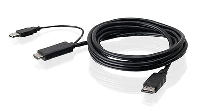 IOGEAR 6 ft. Active 4K HDMI to DisplayPort Cable - 6 ft DisplayPort/HDMI/USB A/V Cable for KVM Switch, Video Switcher, Monitor, TV, Computer, Notebook, DVD Player, Media Player, Audio/Video Device