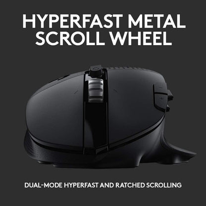 Logitech G604 LIGHTSPEED Wireless Gaming Mouse with 15 programmable controls, up to 240 hour battery life, dual wireless connectivity modes, hyper-fast scroll wheel - Black Mouse Only