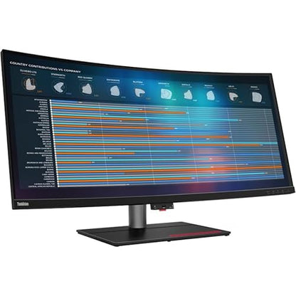 Lenovo ThinkVision P40w-20 40" Class Webcam WUHD Curved Screen LCD Monitor - 21:9 - Raven Black