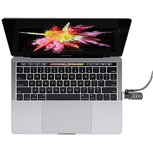 Maclocks MBPRLDGTB01CL Security Laptop Ledge Lock Adapter with Combination Cable Lock for MacBook Pro with Touch Bar