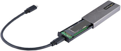 StarTech.com USB-C 10Gbps to M.2 NVMe or M.2 SATA SSD Enclosure - Tool-free External M.2 PCIe/SATA NGFF SSD Aluminum Case - USB Type-C&amp;A Host Cables - Supports 2230/2242/2260/2280 (M2-USB-C-NVME-SATA)