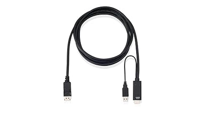 IOGEAR 6 ft. Active 4K HDMI to DisplayPort Cable - 6 ft DisplayPort/HDMI/USB A/V Cable for KVM Switch, Video Switcher, Monitor, TV, Computer, Notebook, DVD Player, Media Player, Audio/Video Device