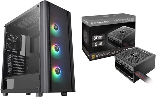 Thermaltake V250 TG ARGB Air - Mesh Front Panel ATX Mid Tower Chasses with Thermaltake Toughpower GX2 80+ Gold 600W SLI/Crossfire