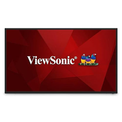 ViewSonic CDE4312 43" 4K UHD Commercial Display with VESP, Wireless Screen Sharing, USB Wi-Fi Capabilities, RJ45, HDMI, USB C, Black