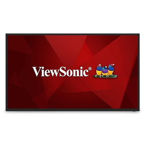 ViewSonic CDE4312 43" 4K UHD Commercial Display with VESP, Wireless Screen Sharing, USB Wi-Fi Capabilities, RJ45, HDMI, USB C, Black