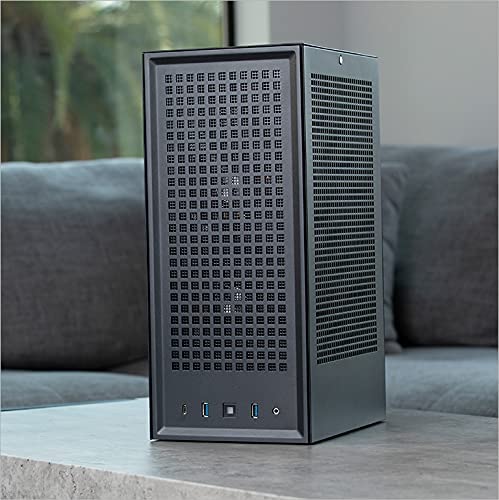 HYTE Revolt 3 Small Form Factor Premium ITX Computer Gaming Case with 700W Gold SFX Power Supply, Black Black W/ 700Watt PSU