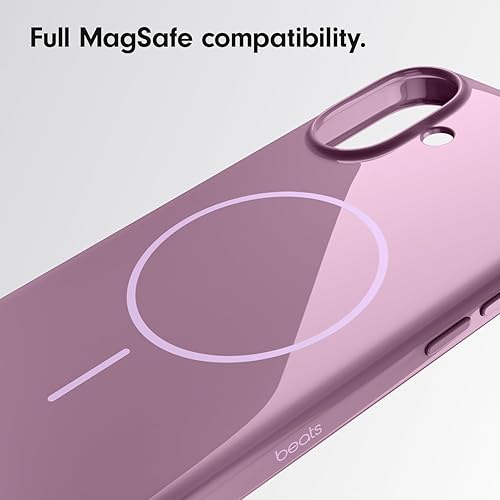 Beats iPhone 16 Plus Case with MagSafe and Camera Control, Scratch-Resistant Protective Cover, Slim Fit, Microfiber Lining - Sunset Purple