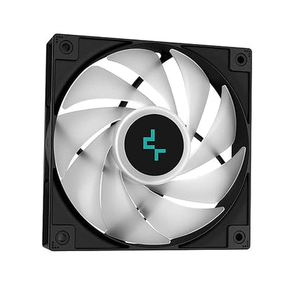 DeepCool LS520 SE Liquid Cooler 240mm 4th Gen Dual-Chamber Pump 3100RPM 280w TDP AIO Cooler Anti-Leak Tech with ARGB Fans CPU Water Cooler Narrow Frame Infinity Mirror Block for AMD AM4,Black 240mm Black