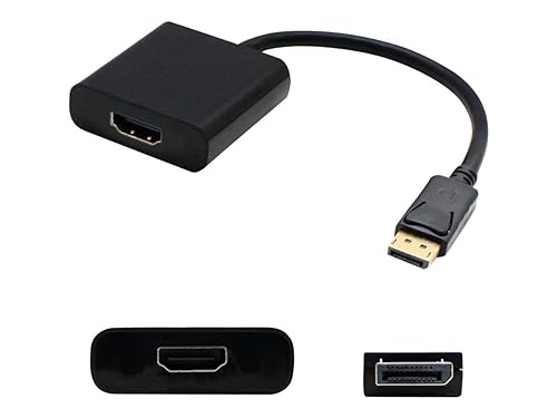 Addon 5 Pack 8In DisplayPort to HDMI 1.3 Adapter Cable - Video Adapter - DisplayPort/HDMI - 7.9 in - Black (DISPLAYPORT2HDMI-5PK)