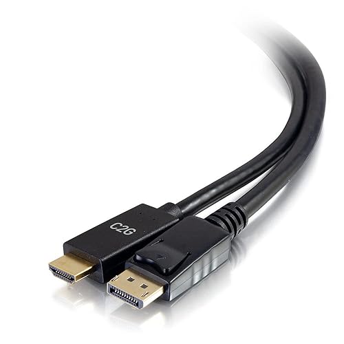 C2G 6ft DisplayPort to HDMI Cable - DP to HDMI Adapter Cable - DisplayPort 1.2a HDMI 1.4b - 4K 30Hz - M/M