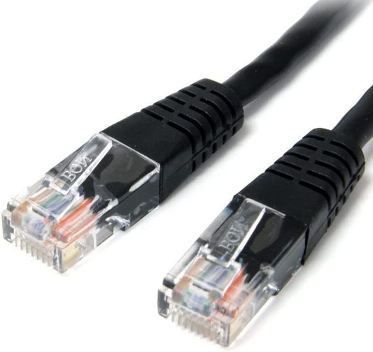 StarTech.com Cat5e Ethernet Cable - 6 ft - Black - Patch Cable - Molded Cat5e Cable - Short Network Cable - Ethernet Cord - Cat 5e Cable - 6ft (M45PATCH6BK) 6 ft / 2m Black