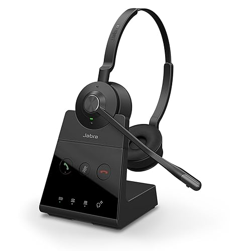 Jabra Engage 65 SE (Second Edition) Wireless Headset, Dual-Ear – Telephone Headset with Industry-Leading Wireless Performance, Advanced Noise-Cancelling Microphone, All Day Battery Life - Black