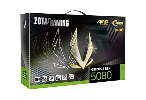 Zotac NVIDIA GeForce RTX 5080 Graphic Card - 16 GB GDDR7 - 7680 x 4320 - 2.73 GHz Core - 256 bit Bus Width - PCI Express 5.0 x16 - DisplayPort - 3 x DisplayPort - HDMI