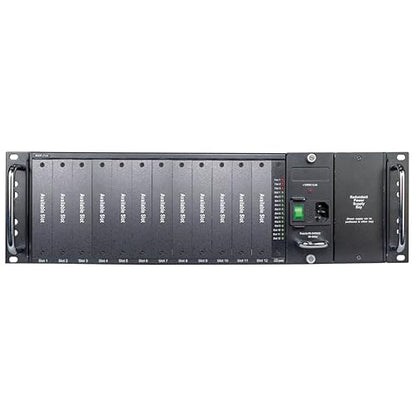 Tripp Lite 12-Slot Fiber Media Converter Chassis for Select N784-H and N785-H Models, Convert to SC, ST & SFP Fiber Types, 3U Rack Mount, Compatible with AC or DC Power, 1-Year Warranty (N785-CH12)