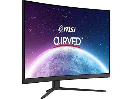 MSI G32C4X, 32 Gaming Monitor, 1920 x 1080 (FHD) Curved Gaming Monitor, 1 ms, 250Hz, FreeSync, 1500R, HDMI, DisplayPort, Tilt Adjustable.