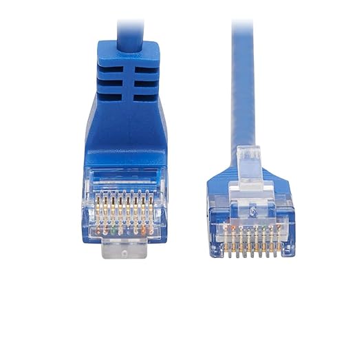 Tripp Lite Up Angle Cat6 Ethernet Cable, Gigabit Molded Slim UTP Network Patch Cable, Blue, 3 ft. (N204-S03-BL-UP) Up Angle 3-ft.