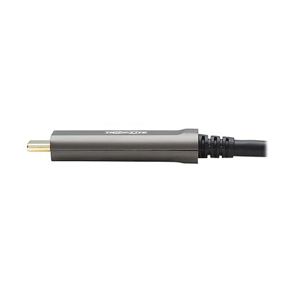Tripp Lite USB-C Fiber (10 Gbps) Data Cable, USB 3.2 Active Optical Cable, Male to Male, Black, Plenum-Rated for in Wall & Ceiling Installations, 49 Feet / 15 Meters, 3-Year Warranty (U420F-15M-D3)