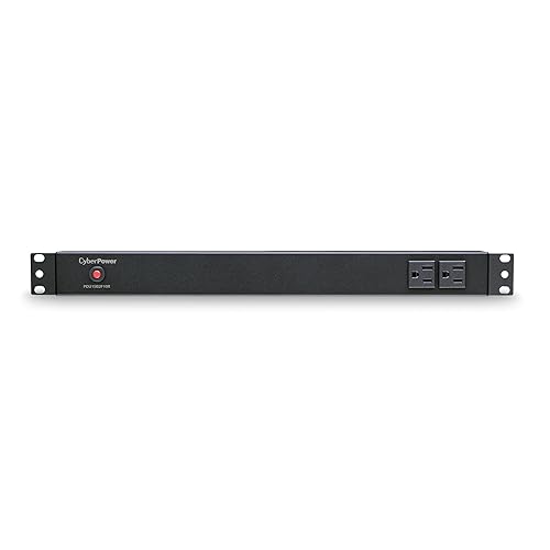 CyberPower PDU15B2F10R Basic PDU, 100-125V/15A, 12 Outlets, 1U Rackmount