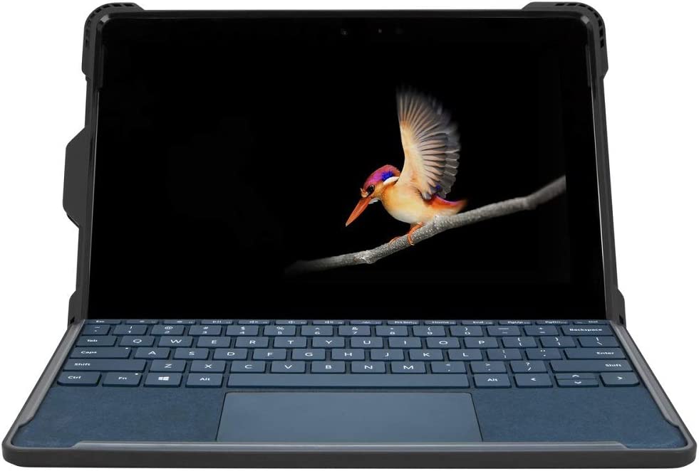 Targus SafePort Rugged Microsoft Surface Go 2 and Surface Go Case Cover with Hands Free Kickstand, Military Grade Drop-Safe Protection, Stylus Holder, Secure Closure, Gray (THD491GL) Black