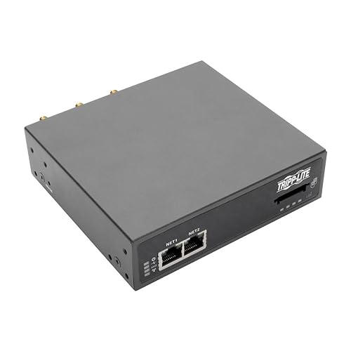 Tripp Lite 4-Port Console Server w/ 4G LTE Cellular Gateway, Dual Gbe NIC 4Gb Flash & Dual SIM (B093-004-2E4U-V), Black 4-Port with Cellular