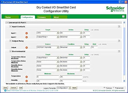 apc by Schneider Electric AP9613 Relay I O Smartslot Card