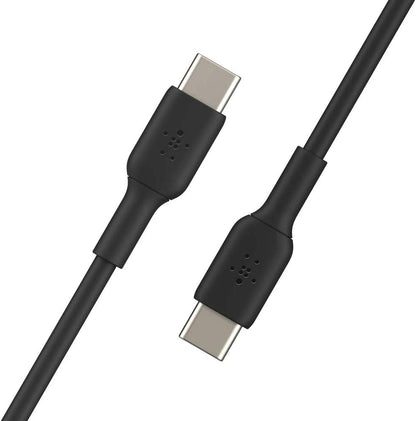 Belkin USB-C PD Car Charger 36W (Dual 18W USB-C Power Delivery Car Charger &amp; USB-C to USB-C Cable, USB Type-C Cable (3.3ft/1m, Black Dual USB-C Charger + Cable, 3.3ft/1m