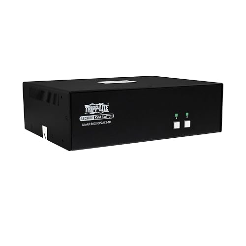Tripp Lite Secure KVM Switch 2-Port Dual-Head DisplayPort, US Government NIAP-Certified PP4.0 Security, Common Access Card (CAC) Port, 4K @ 30Hz Video, TAA Compliant, 3-Year Warranty (B002-DP2AC2-N4) DisplayPort 2-Port CAC Port