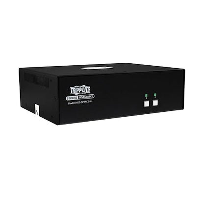 Tripp Lite Secure KVM Switch 2-Port Dual-Head DisplayPort, US Government NIAP-Certified PP4.0 Security, Common Access Card (CAC) Port, 4K @ 30Hz Video, TAA Compliant, 3-Year Warranty (B002-DP2AC2-N4) DisplayPort 2-Port CAC Port