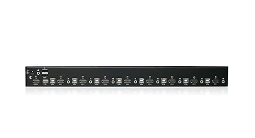 IOGEAR 8-Port USB HDMI KVM Switch – OSD – Cascade – w/Full USB KVM Cable Set (TAA) GCS1808HKITU