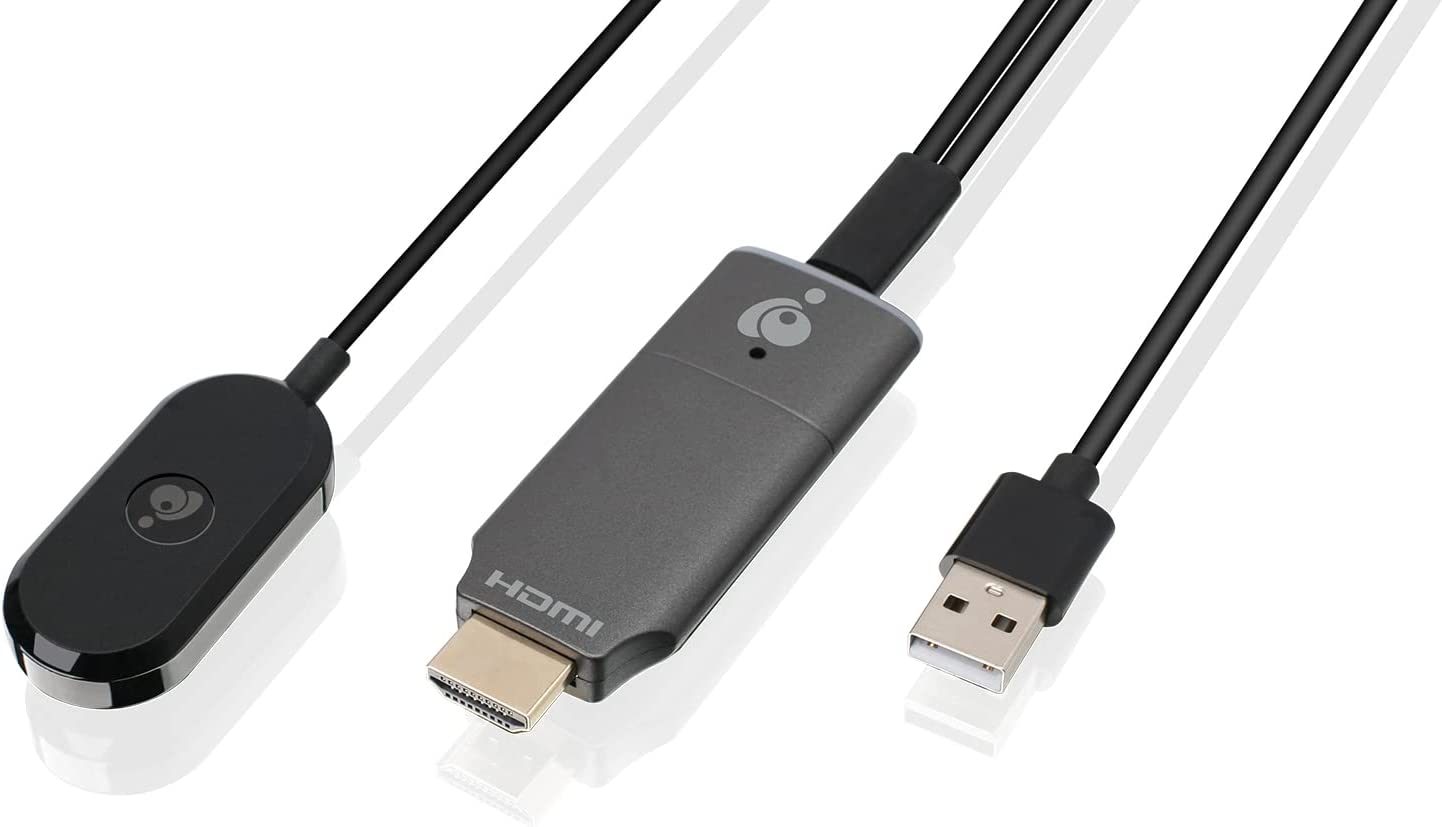 IOGEAR HDMI Wireless Video 4K Screen Sharing Adapter - 4K@30Hz - Wireless 2.4/5GHz w/ WPA-2 Security - Up to 30Ft - Low Latency - Phone/Tablet/PC - Win Mac OS iOS Android Chrome - GWAVR4K