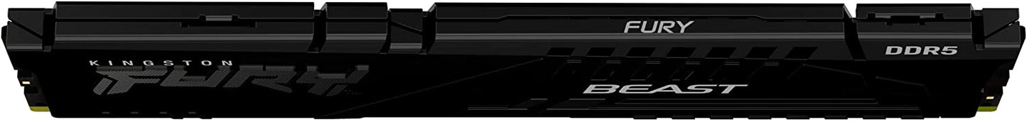 Kingston Technology Fury Beast Black 32GB 5200MT/s DDR5 CL40 XMP 3.0 Ready Computer Memory Single Module KF552C40BB-32