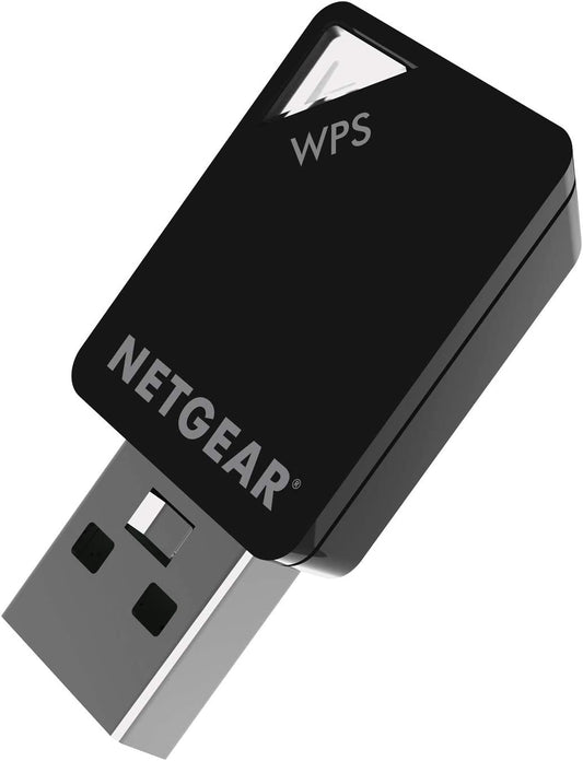 NETGEAR AC600 Wi-Fi USB 2.0 Mini Adapter for Desktop PC | Dual Band WiFi Stick for Wireless Internet (A6100-10000S), Black AC600, USB 2.0
