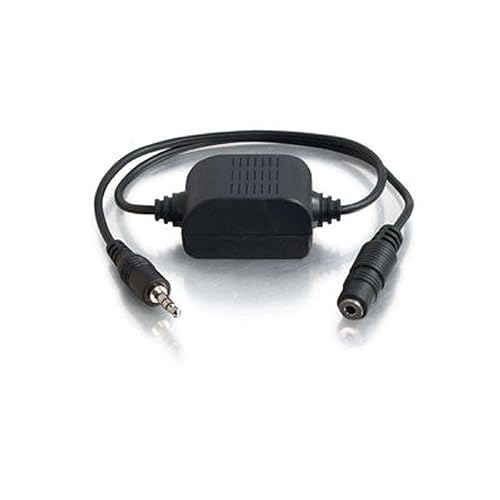C2G 40000 3.5mm Extension Stereo Audio Isolation Transformer, TAA Compliant, Black