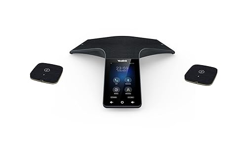 Yealink CP965 Wireless Mic Touch-Sensitive HD IP Conference Phone, CPW65 DECT Duo Wireless DECT Expansion Mic, 5-inch Multi-Touch Screen