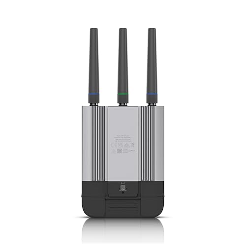 Ubiquiti UMR-Industrial Wi-Fi 4 IEEE 802.11b/g/n Ethernet, Cellular Modem/Wireless Router - 4G - LTE - Single Band - 2.40 GHz ISM Band - 5 x Antenna(5 x External) - 37.50 MB/s Wireless Speed - 2 x Network Port - USB - PoE Ports