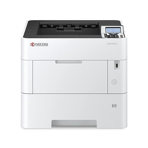 Kyocera ECOSYS PA5500x Monochrome Laser Printer, 57 ppm, 600 x 600 dpi and Up to Fine 1200 dpi, 600 Sheet Tray, 100 Sheet MPT, Duplex, 5 Line LCD w/Hard Key Panel, Gigabit Ethernet, USB, 512 MB