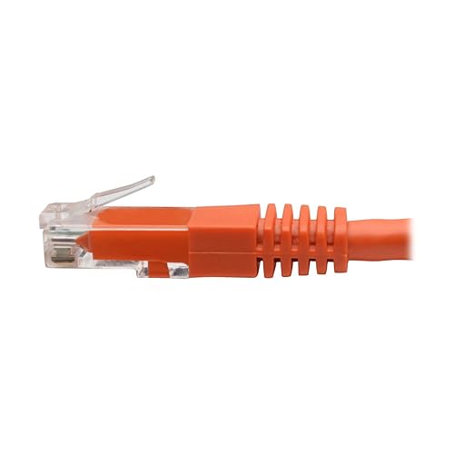 Tripp Lite N200-100-or Cat6 Cat5e Gigabit Molded Patch Cable RJ45 M/M 550Mhz Orange 100' 100' 100 ft. Orange