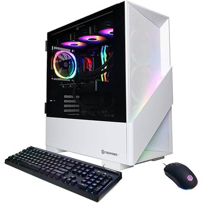 CyberPowerPC Gamer Supreme Liquid Cooled Gaming Desktop Computer, AMD Ryzen 7 7800X3D 4.2GHz, 32GB RAM, 1TB SSD, NVIDIA GeForce RTX 5070 12GB, Windows 11 Home, White